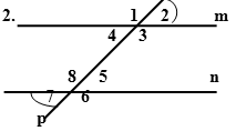 Параллельны m и n рис 1. Доказать m//n. Дано: p , m, n -прямые <2 = 65°, <7 = 65°.. Дано p m, p?n угол 2 =40°,угол 7=40°.доказать аппралельно б.